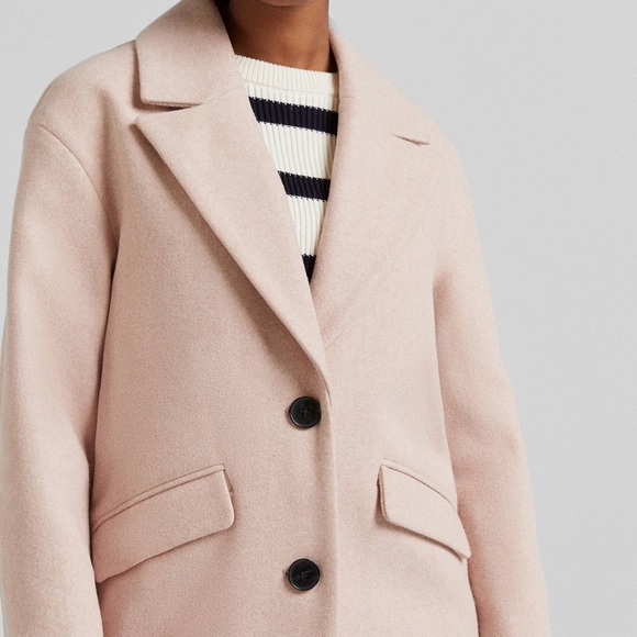 Bershka drop shoulder coat pink - Picture 4 of 5